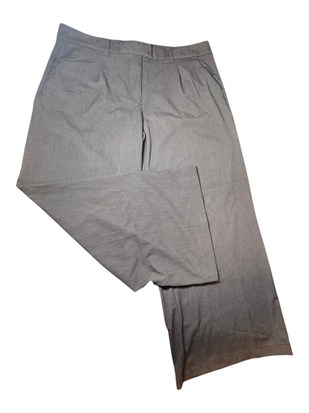 American Eagle Taupe Gray Pleated Wide Leg Trouser Pants Size 18 Corporate Goth